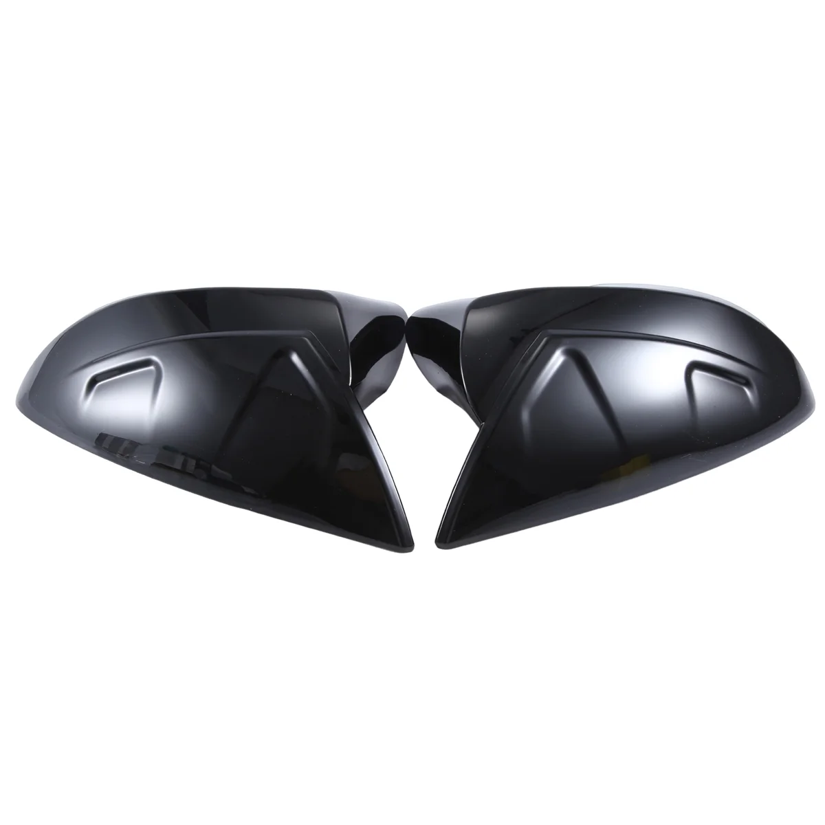 1Pair Car Snap Clip Gloss Black Cow Horn Rear View Mirror Housing Reversing Mirror Housing(LH+RH) for Lexus GS 2012-2018