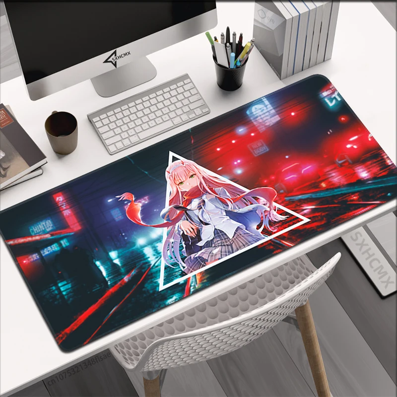 Computer Mouse Pad Gaming HD Printing Quick Delivery Gamer Desk Mat Accessories Zero Two Darling in The FranXX 02 XXL Table Pad