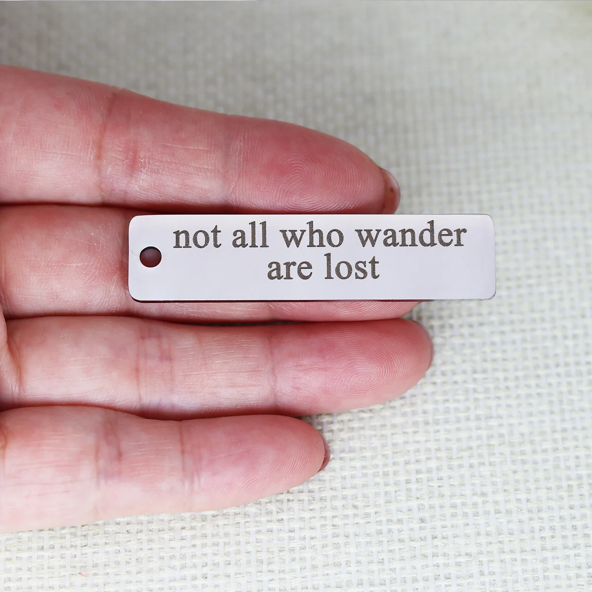 3pcs/Lot Not All Who Wander Are Lost Laser Engraved Disc Message Stainless Steel Charm for Jewelry Making Pendants Accessories