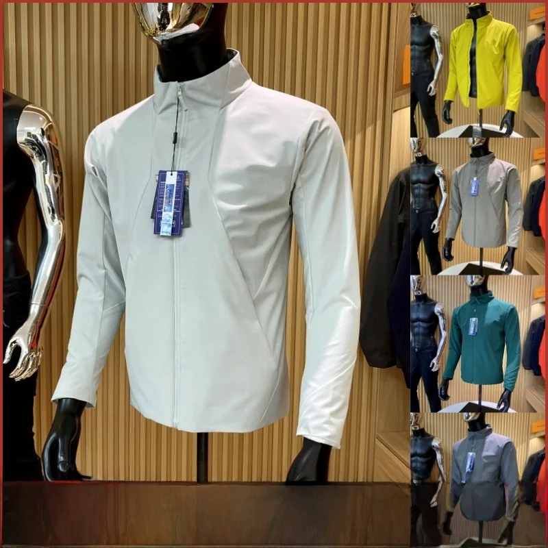 

Busin Высококачественная легкая мужская футболка с воротником-стойкой, тонкая футболка Fce, Cosite, внутренняя молодежная мода, весна-осень