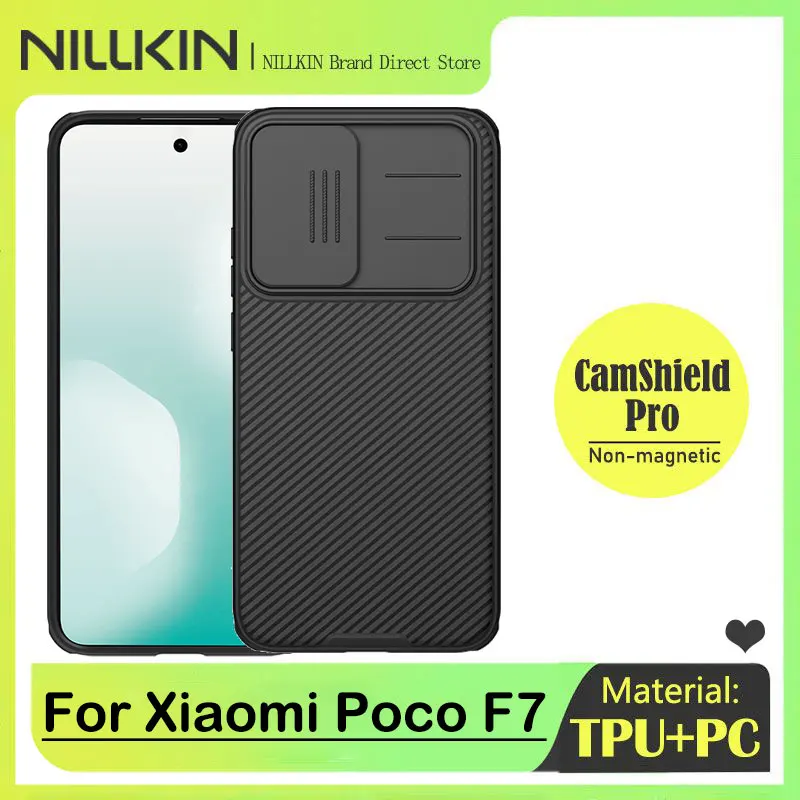 حافظة NILLKIN المغناطيسية لهاتف Xiaomi Poco F7، غطاء كاميرا منزلق، حماية الخصوصية، وسادة هوائية بأربعة زوايا مقاومة للصدمات، مضادة لبصمات الأصابع #2