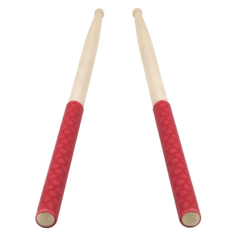 1-Pair Drumstick Non-slip Drum Sticks 5A Maple Triangular Tips Non-slip Wrapped Handles Musical Instrument Drum Set Accessories