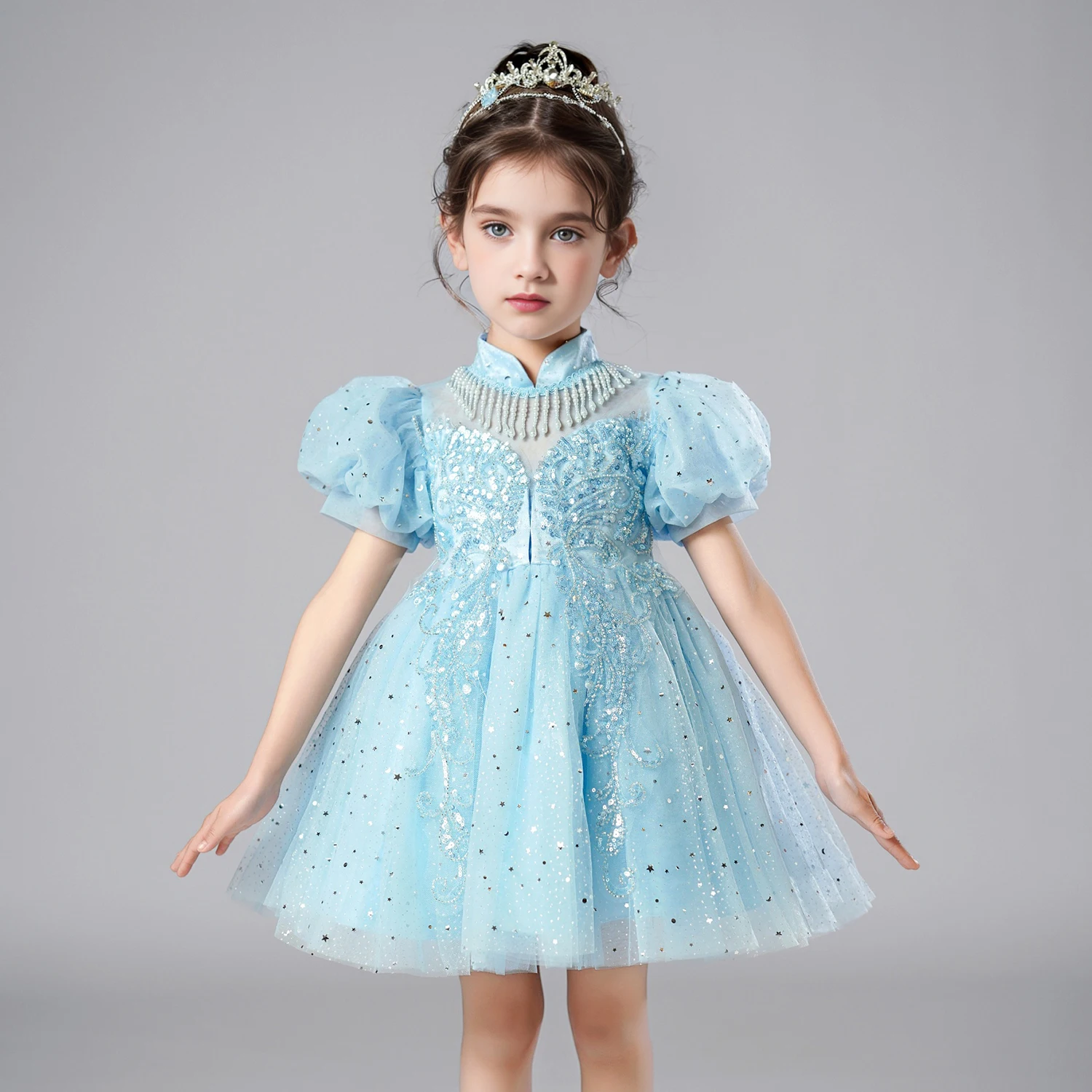 Girl Flower Princess Dress Kids Summer Gown Dresses For 2-10 Years Girls Wedding Birthday Party Clothing Children Pink Costume