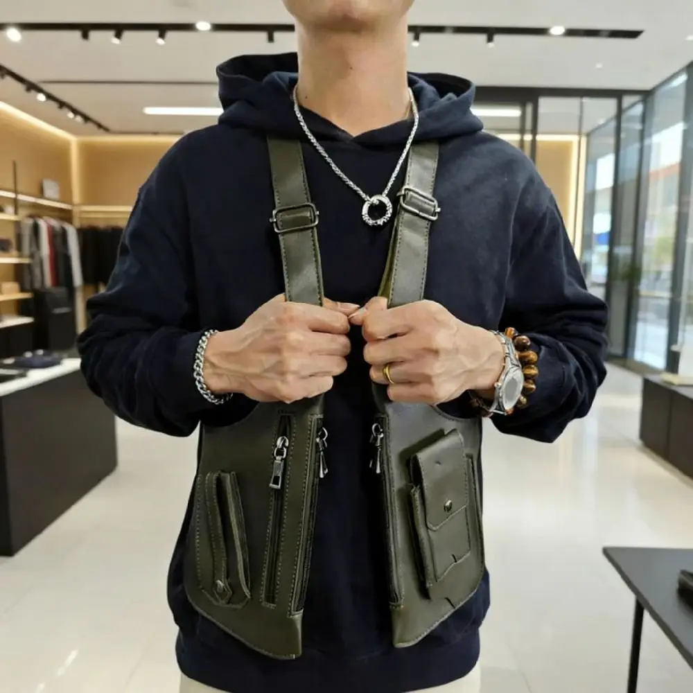 Picture 4: Vintage Double Shoulder Armpit Bag Adjustable Strap Steampunk Underarm Strap Wallet Pocket Waterproof Gothic