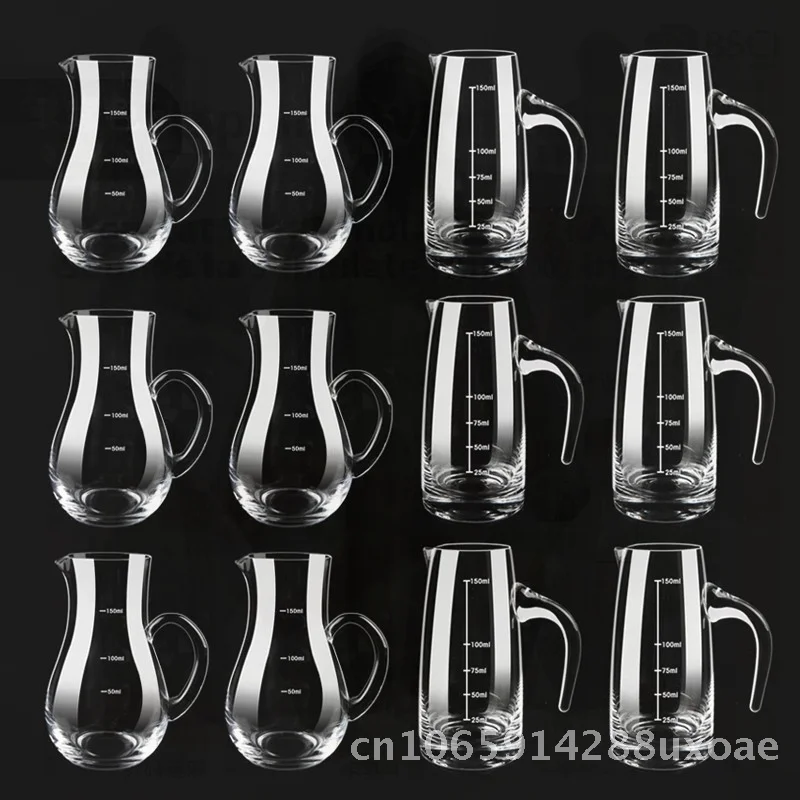 

Crystal Wine Glass with Scale 100ml Measuring Device White Glass Wine Dispenser for Hotel Gift Box Included