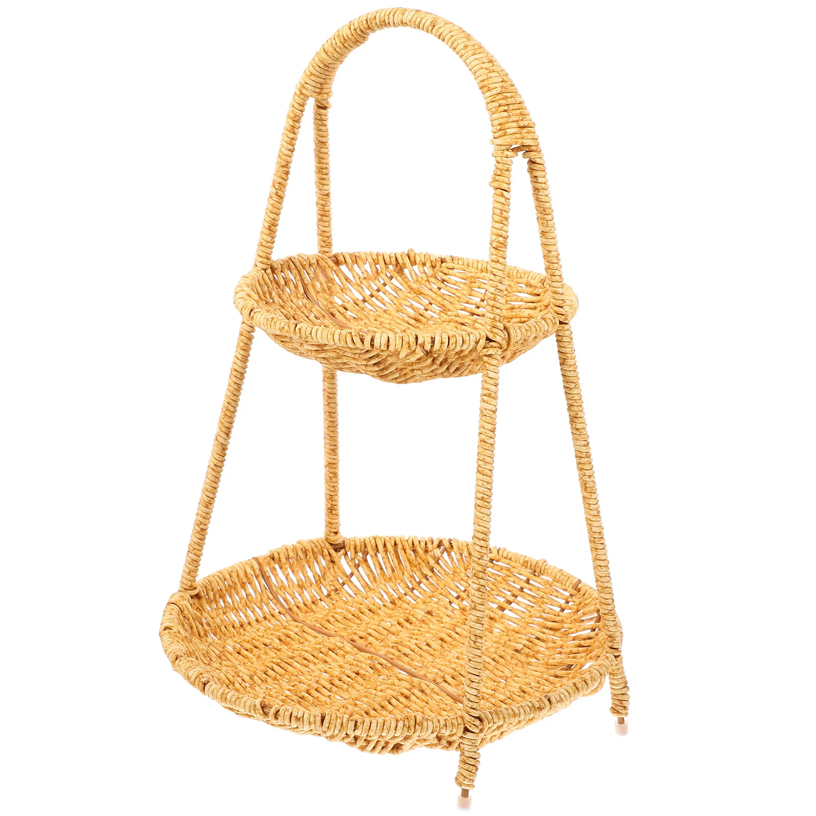 

Woven For Kitchen Storage Natural Style Hand Woven Food Container Vegetable Snack Organizer Decorative Basket Home Use