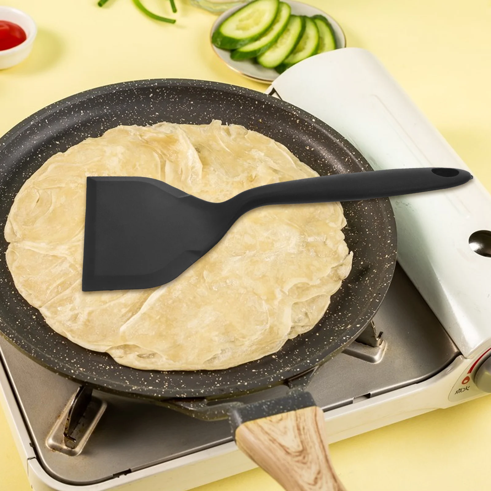 

4pcs Silicone Pancake Spatula Non-Stick Wide Frying Turner Heat Resistant Kitchen Utensils Set For Eggs Fish Vegetables Baking