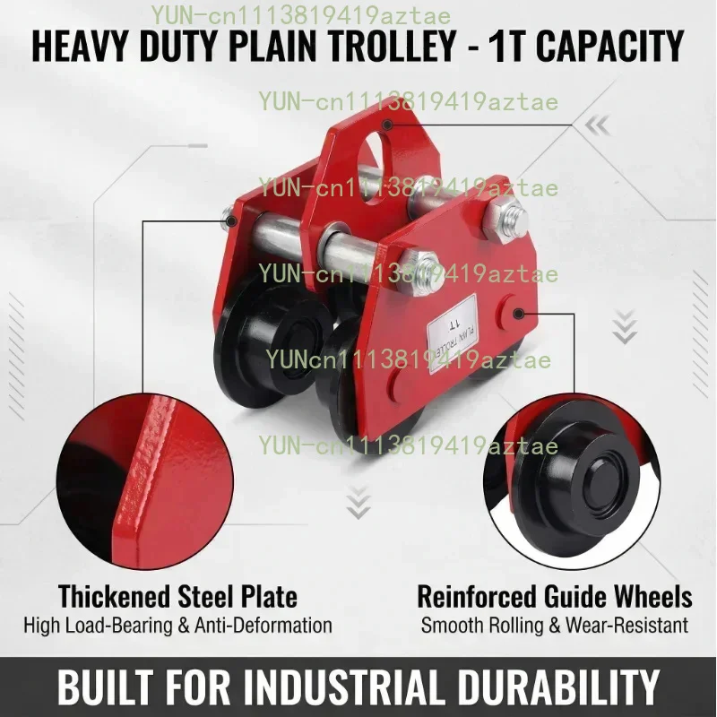 1T T-shaped Manual Pushing Sports Car I-beam Pulley Monorail Running Pulley Hand Pulled Car Sturdy And Durable Traveling Trolley