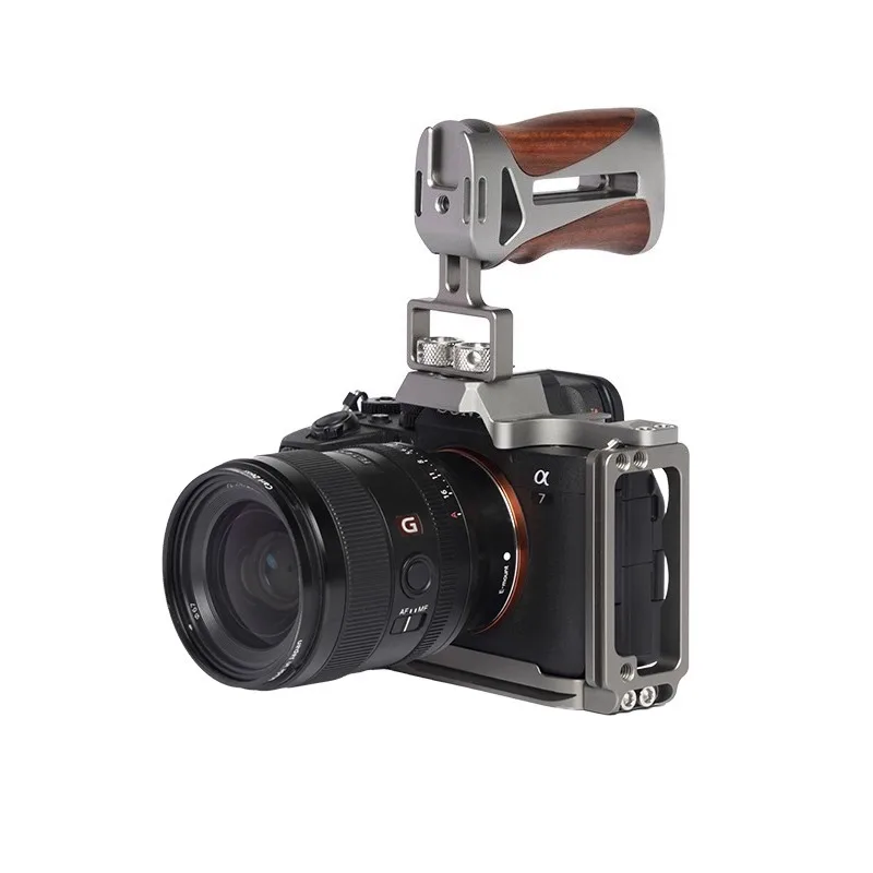 

Запчасти для камеры GABALE Sony Canon Nikon, многофункциональная ручка из красного дерева, ручка клетки для кроликов, боковая ручка L-платы