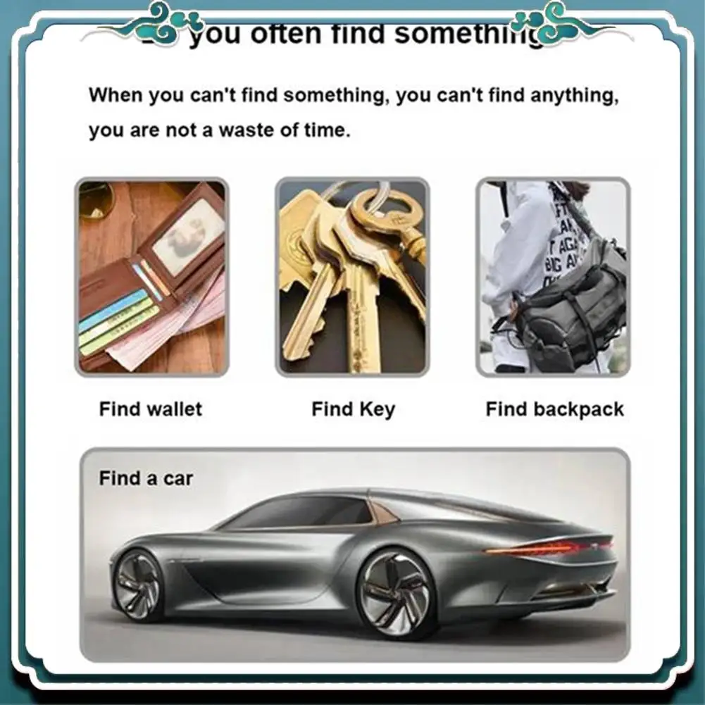 

ABTU-2 Pcs Anti-Lost Keychain Smart Tag Finder Device GPS Bi-Directional Alarm Tracker Phone Wallet Pet Child Key Locator Easy T