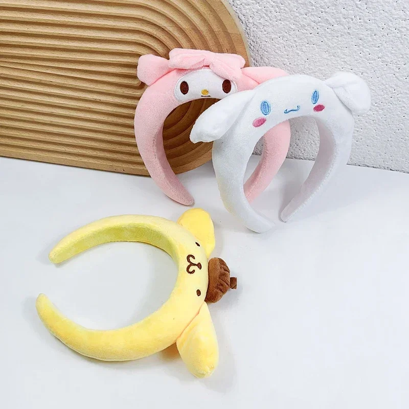 Cartoon Sanrio Ears Headwear Baby Anime Hello Kitty Hair Band Women Cute Kuromi Head Band Girls Cinnamoroll Headbands Kids Gift