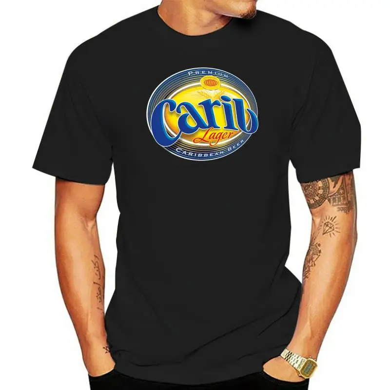 Carib Beer T Shirt Trinidad W I Ash Khaki Yellow White S 3 Xl All Cotton