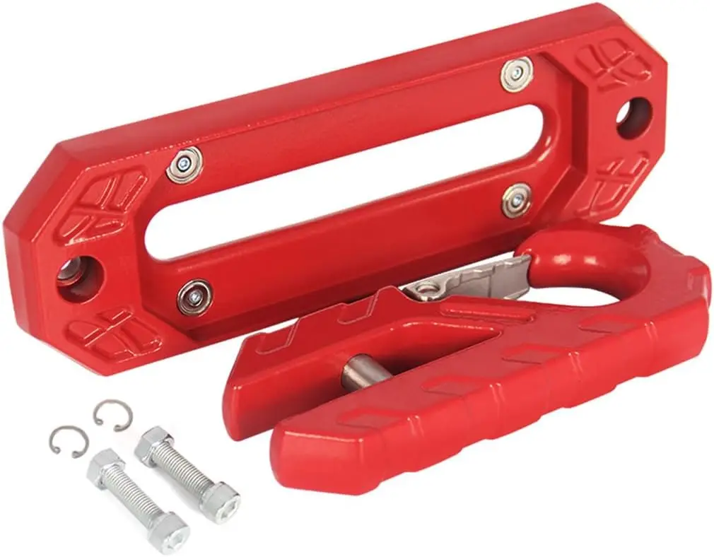 

Towing Winch Fairlead,Hawse Fairlead 20000 LBs Winch 10" (254mm) Mount + Towing Hook,40CR Steel (Red)