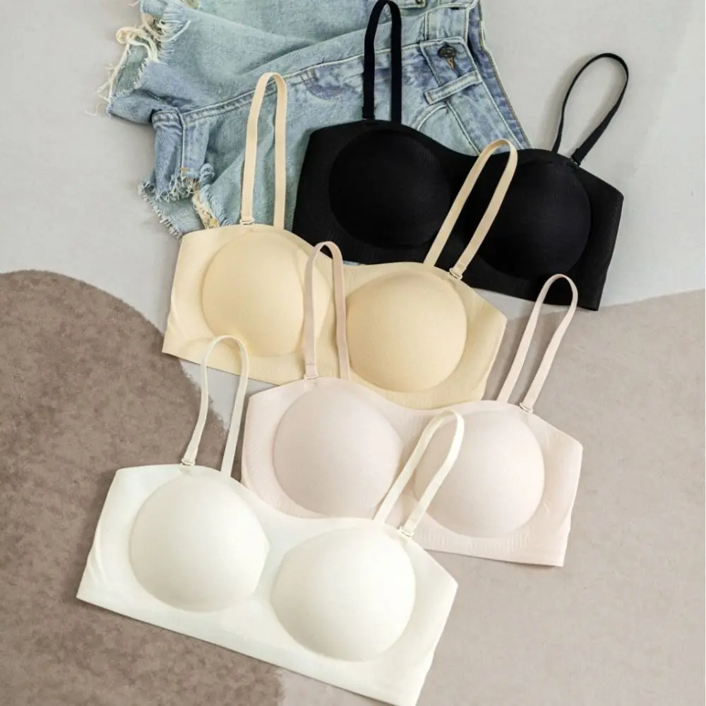 Sweet Traceless Seamless Bra Anti-sagging Shockproof Wireless Push Up Bra Adjustable Lingerie Underwear for Women Sports