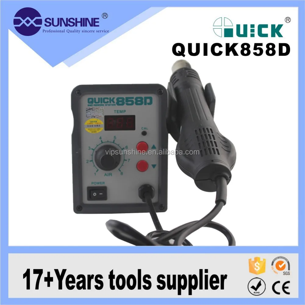 Stasiun Pengerjaan Ulang SMD Udara Panas BGA Otomatis PC Ponsel Digital 858D Cepat