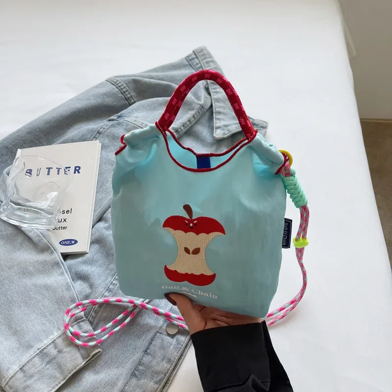 

Fashionable Contrast Color Canvas Tote Bag Women's Summer Outdoor Crossbody Bag Casual Commuting Cloth Bag Trendy Handbag