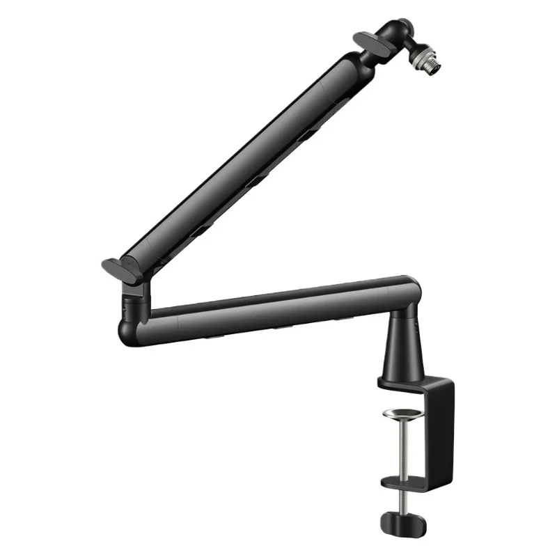 High end universal adjustable metal computer stand with hidden microphone cable device