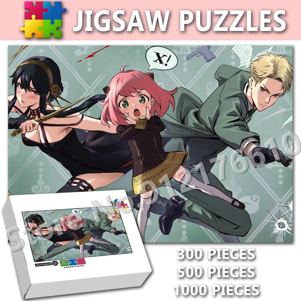 

Spy X Family Anime Jigsaw Puzzles for Adults 300/500/1000 Pieces Wooden Puzzles Intellectual Educational Toys Leisure Diy Gifts