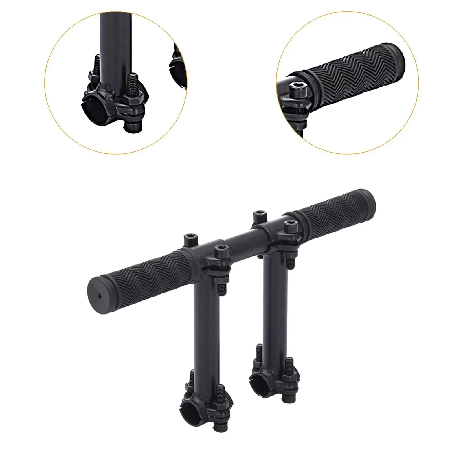 

Easy to Install Handlebar Extension Durable Metal Rubber for Flat Bar Cycle Handlebar Extender Road Bicycle Ergonomic Use