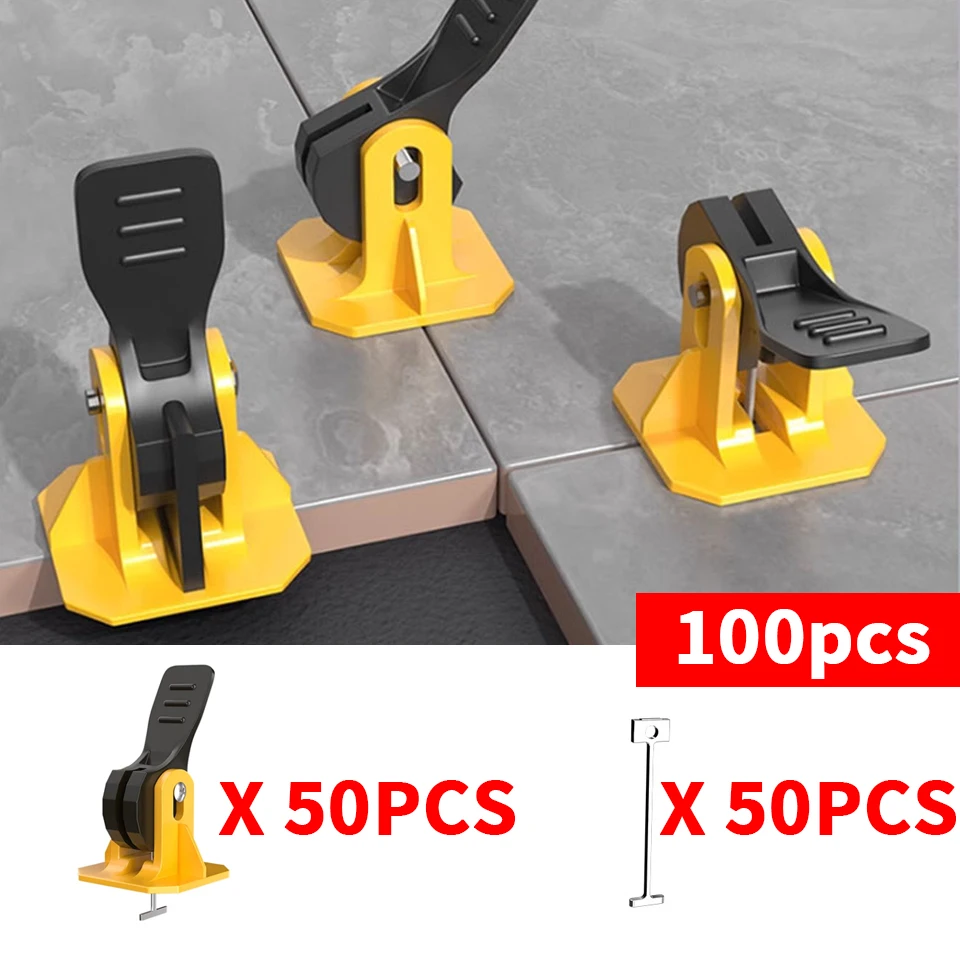 

New Floor Tile Leveling System Clips Leveler Adjuster Kit Set for the Tile Laying Fixing Flat Ceramic Wall Construction Tools