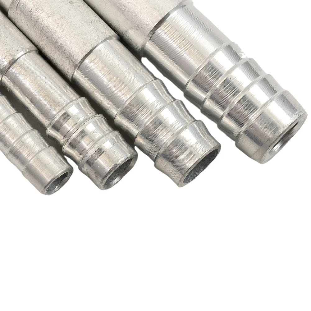 Conector de tubo de aluminio, accesorio de empalme recto, púas, 4 piezas, 8mm, 10mm, 13mm, 14,5mm, A/C, #6, #8, #10, #12