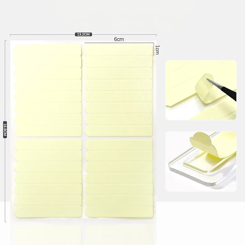 1/5 ورقة لاصقة على الوجهين عرض علامات التبويب مسمار نصائح قوية لزجة الغراء شرائط للضغط على الأظافر التعبئة والتغليف والعرض #1