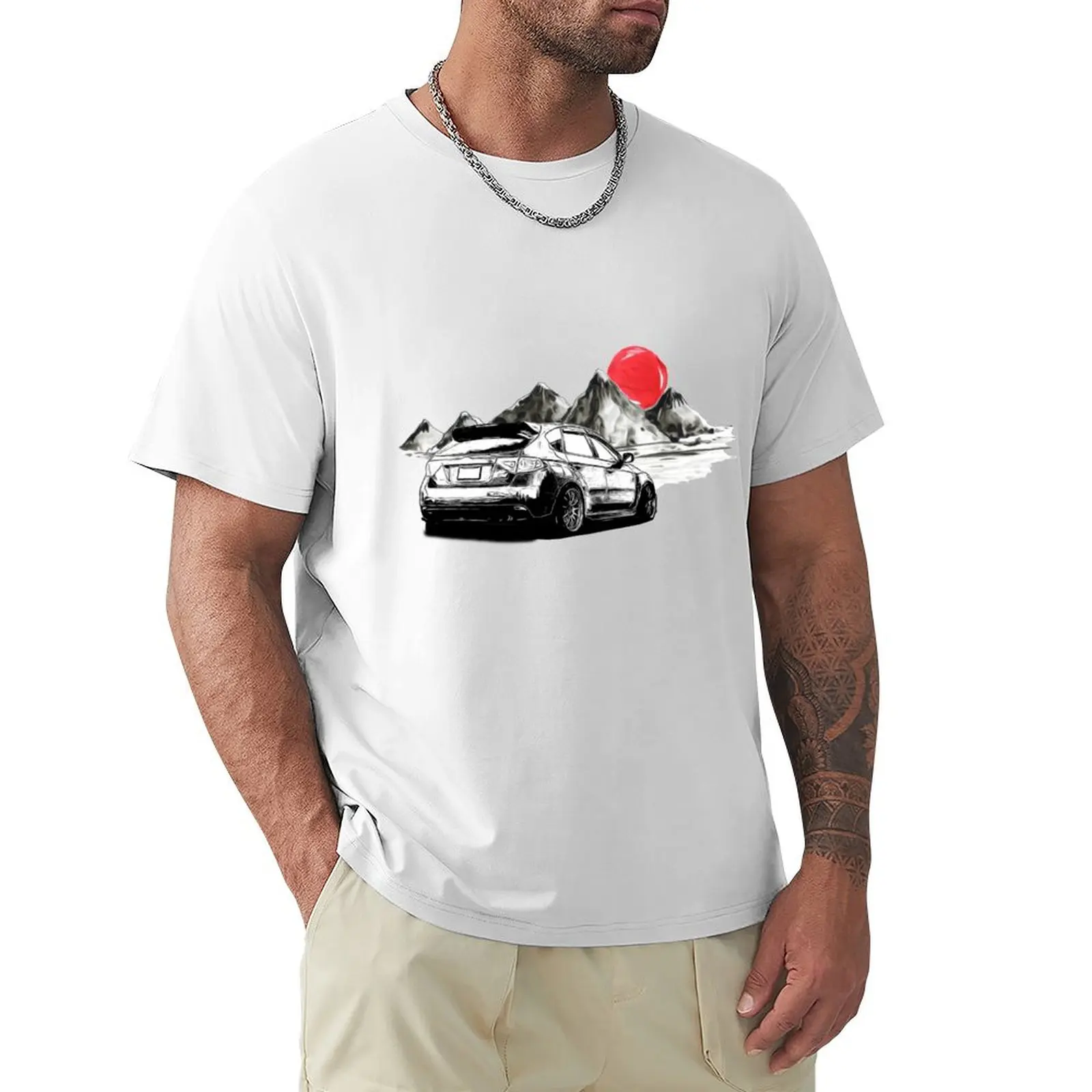 

Black And White Impreza STI Hatchback T-shirt new edition for a boy quick-drying men workout shirt