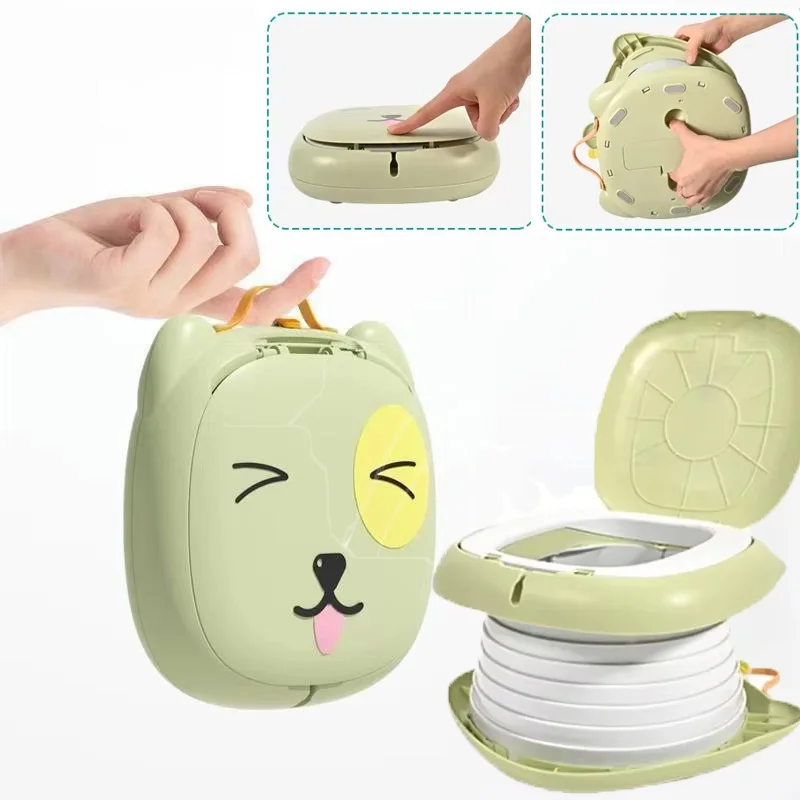 

Портативное складное детское судно, материал из АБС-пластика, обучающий туалет для автомобиля, кемпинга, ванной комнаты в помещении и на открытом воздухе для маленьких детей