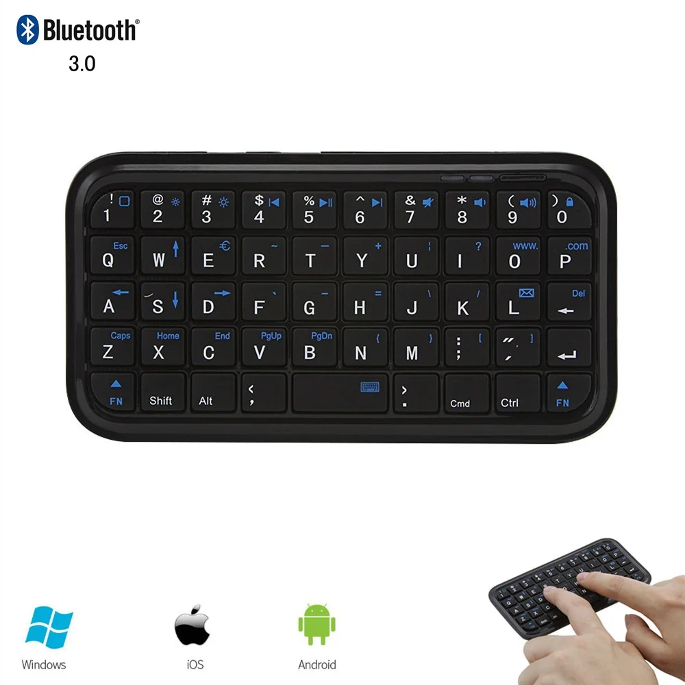 

Mini Bluetooth Keyboard 3.0 Ultra Slim Wireless Keyboard Rechargeable Gaming Keypad 49 Keycaps Keybord For Ipad Smartphones PC