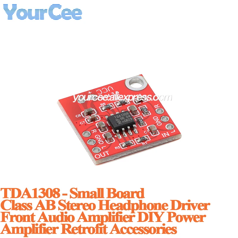 5pcs/1pc AD828 Single Power Supply TDA1308 Class AB Stereo Headphone Driver Module Front Audio Amplifier Board