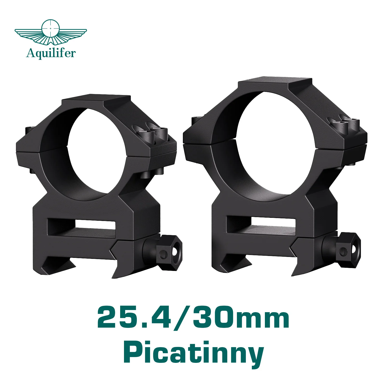 

Aquilifer 30mm/25.4mm Scope Rings 20mm Picatinny Rail Mount Adjustable Elevation Fit for Hunting Scope Mounts AR 15 Accessories