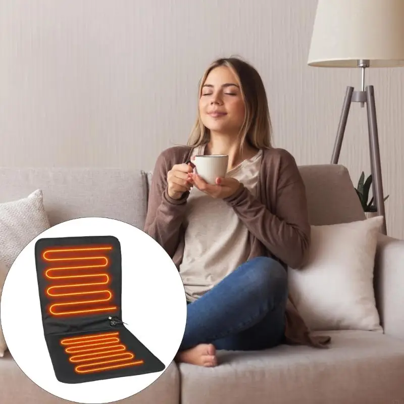 

Heated Cushion Warms In 30Seconds For Instantly Comfort Safe and Breathable For Elderly Children Office Use 87HA