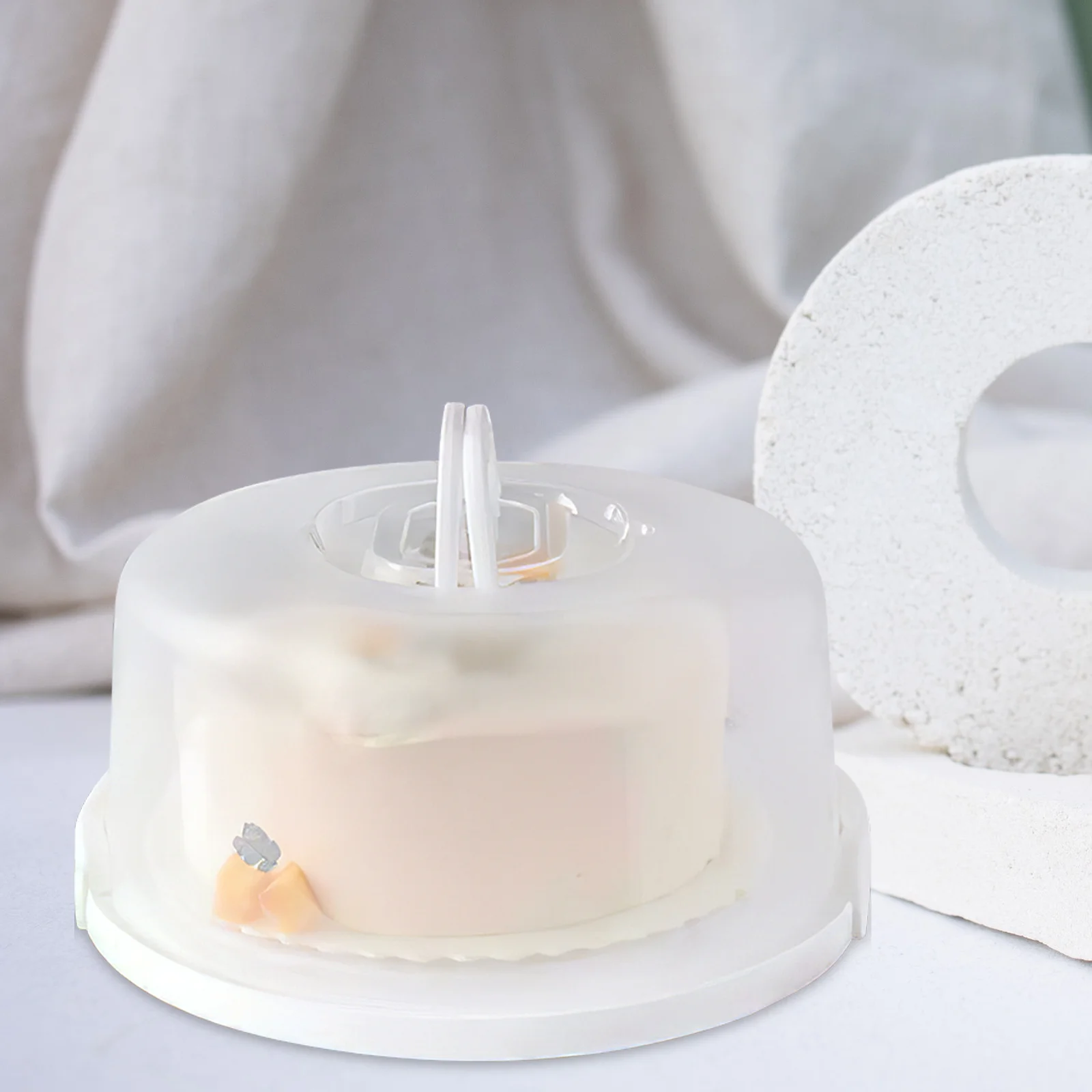 

Cake Tray Plate with Lid Platter Cupcake Pan Clear Holder Dome Cover Dessert Plates