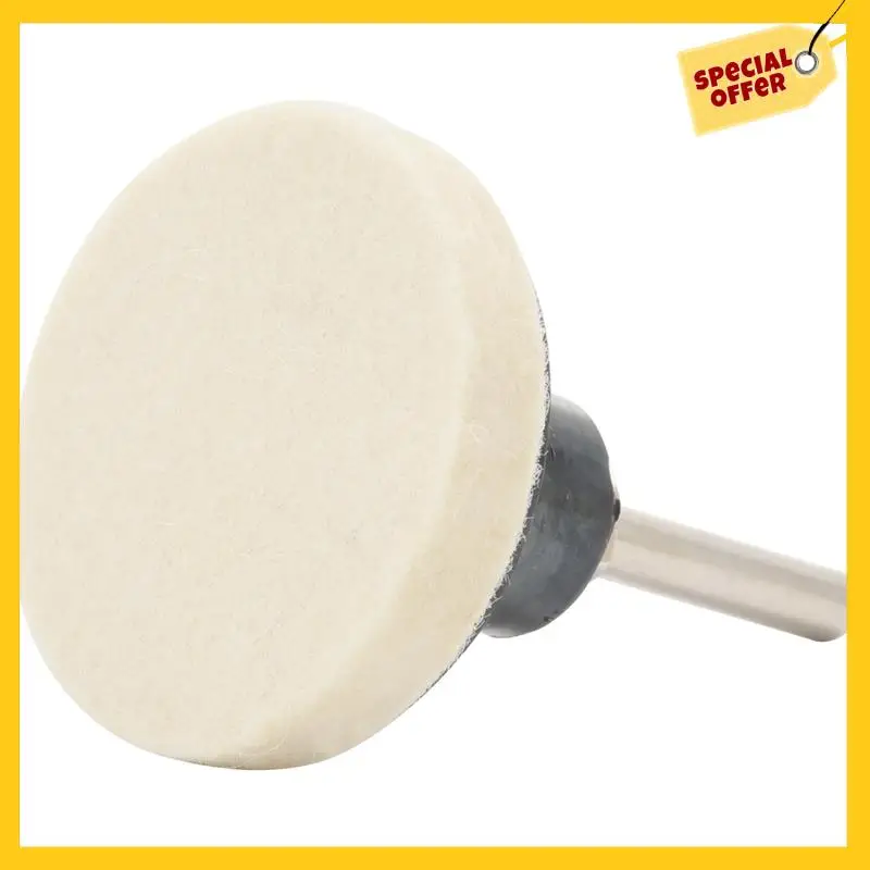 

20Pcs 2 Inch Compressed Artificial Wool Fabric Qc Disc Polishing Buffing Pads Wheels With 1Pcs 2 Inch Disc Pad Holder With 1/4In