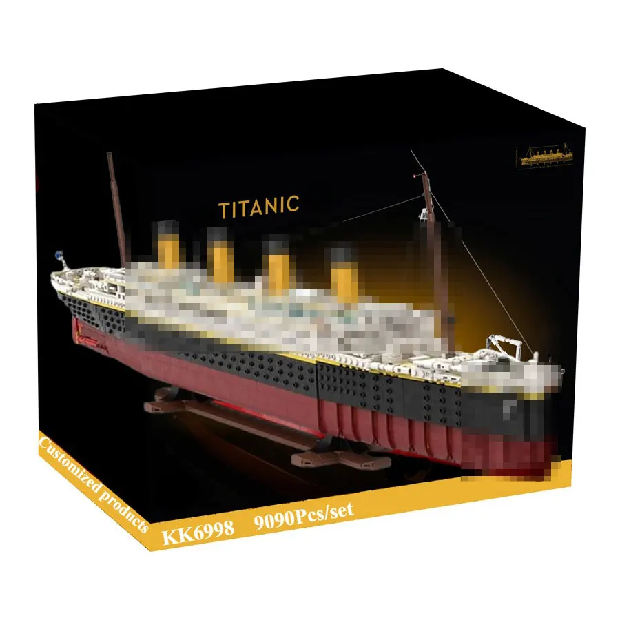 10294 Titanic Ship Movie MOC Building Blocks Bricks set Educational Toy Bricks Fit KK6998 9090pcs boat Large Cruise Steamship