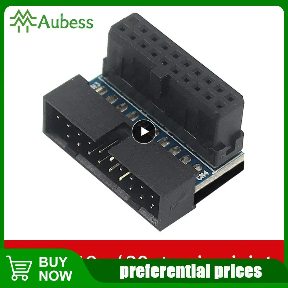 3.0 19 Pin 20pin Male To Female Extension Adapter Up Down Angled 90 Degree for Motherboard Mainboard