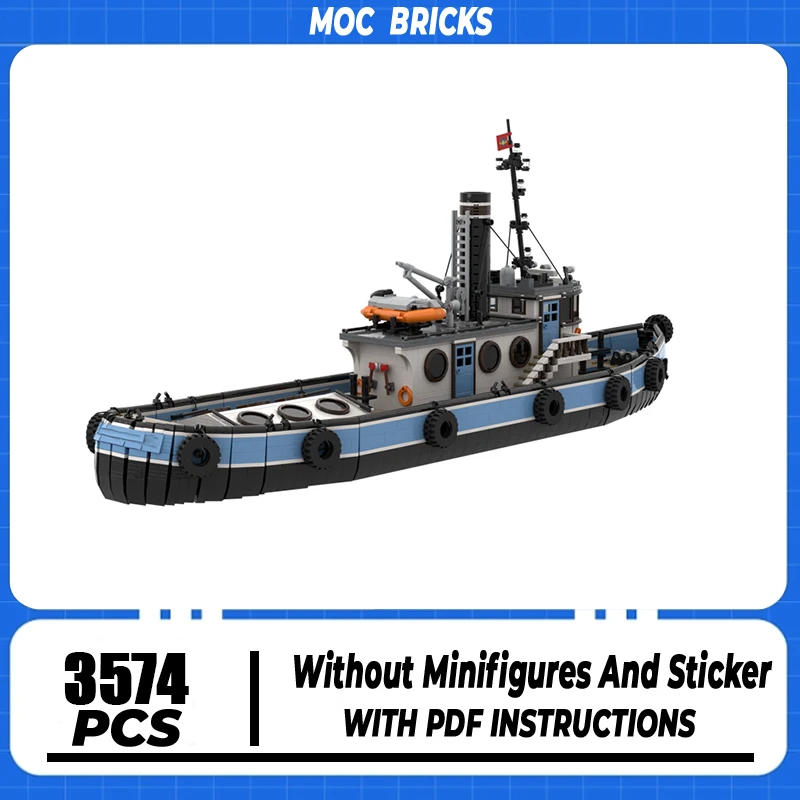 Marine Ship Series Moc Building Bricks Steamship Model Technology Modular Blocks Gifts Christmas Toys DIY Sets Assembly