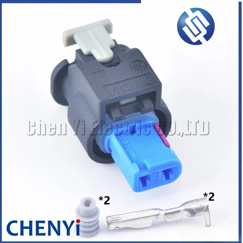 Imagen 1 del producto Conector impermeable automotriz hembra de 2 pines enchufe de bobina de encendido 3- 1718643 -1 3- 1718647 -1 C Para Chrysler Dodge Jeep