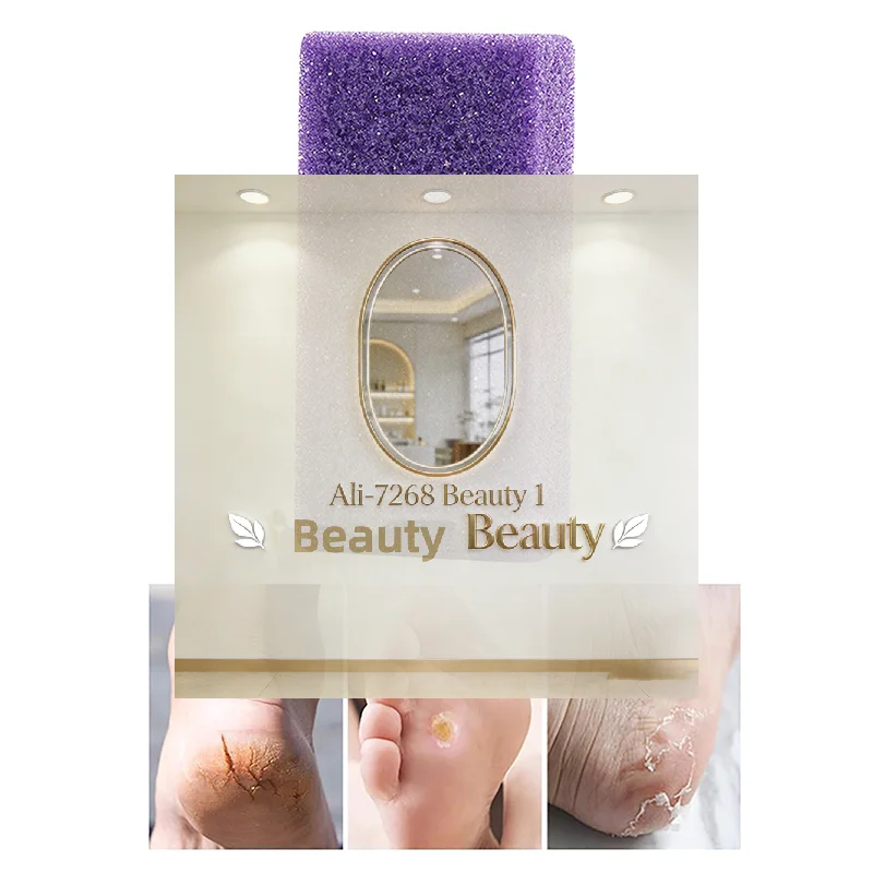 

Exfoliate Feet Pedicure Handle Pumice Stone Scraper Foot File Dead Hard Rough Dry Skin Scrub Callus Remover Manual Cracked Heels