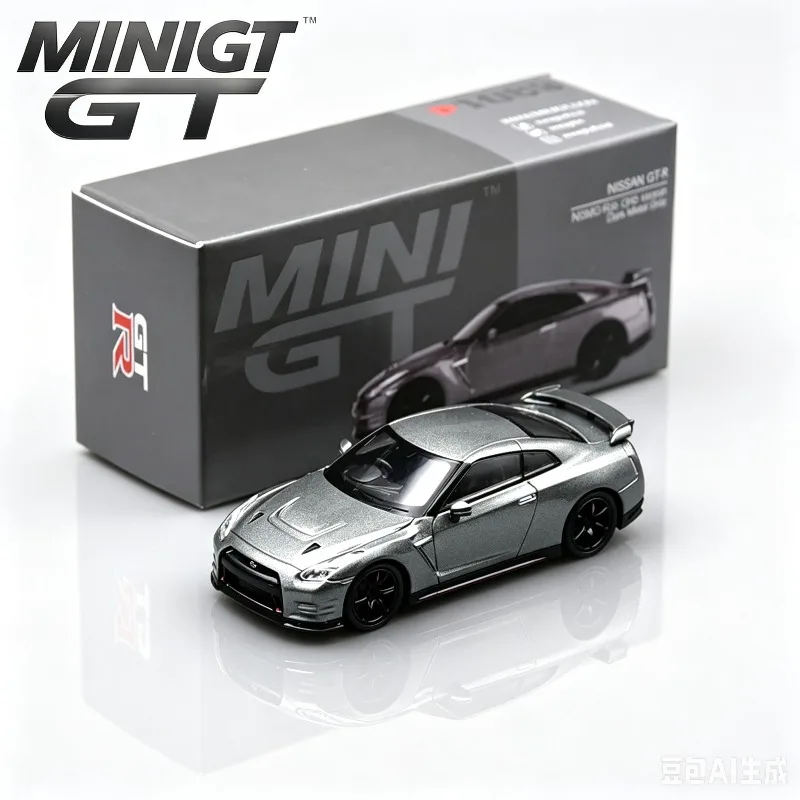 MINIGT 1:64 Nissan GT-R R35 NISMO CRS 1089 # alloy die-casting car model adult collectibles, holiday gifts, boys' toys.