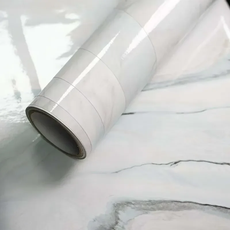HEY FILM New Popularity Factory Wholesale Vinyl Adhesive Wallpaper High Glossy Marble Design PVC Film Marble Wall