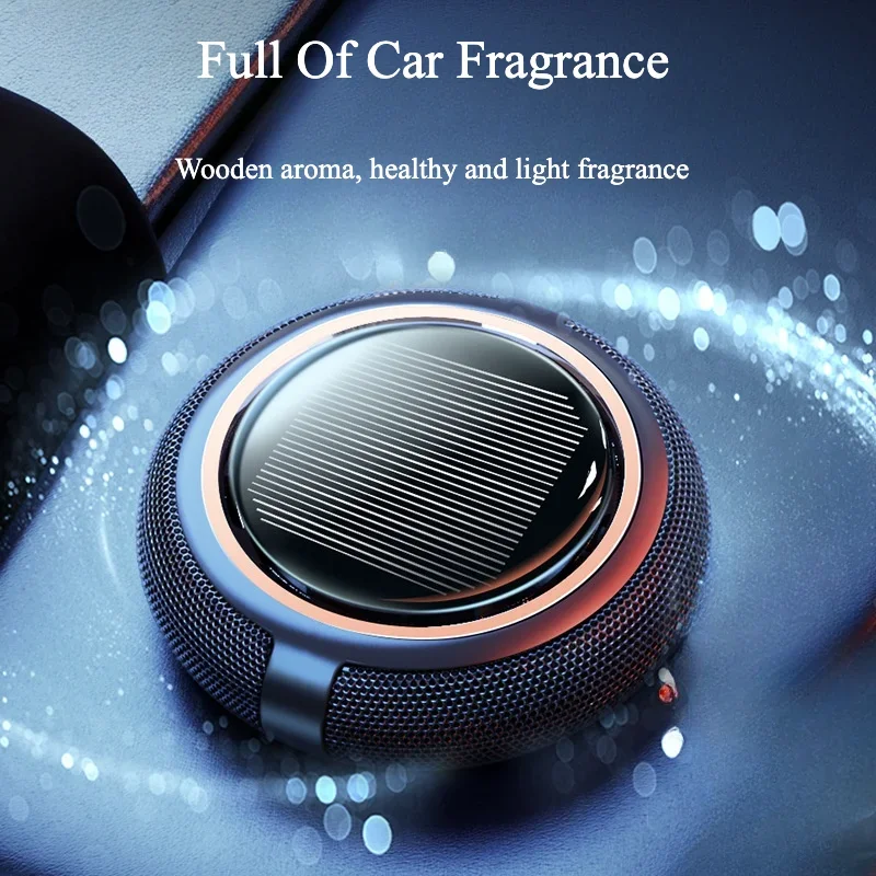 

New Solar Energy Rotating Aromatherapy Car Air Freshener Perfume Fragrance Aroma Diffuser Interior Decoration Accessories