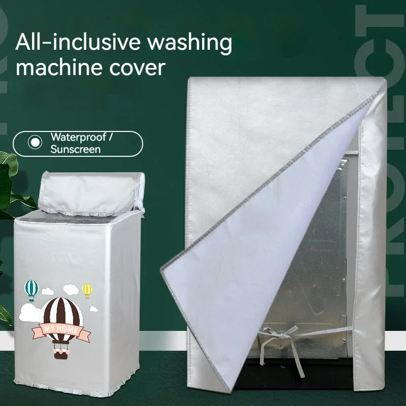 Top Loading Washing Machine Cover, Waterproof Sunscreen Thickened Cover for Wash Machine Tank, Exterior Protector, 5-12kg