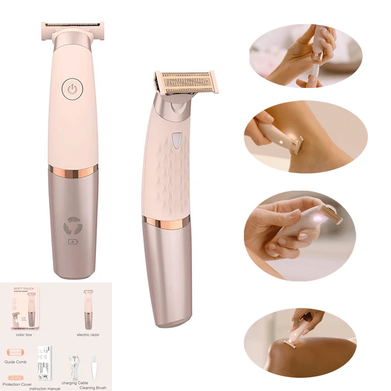 

Электрический триммер, портативный перезаряжаемый инструмент для удаления волос на теле, уход за лицом, ногами, подмышками, электрический инструмент для стрижки волос на теле