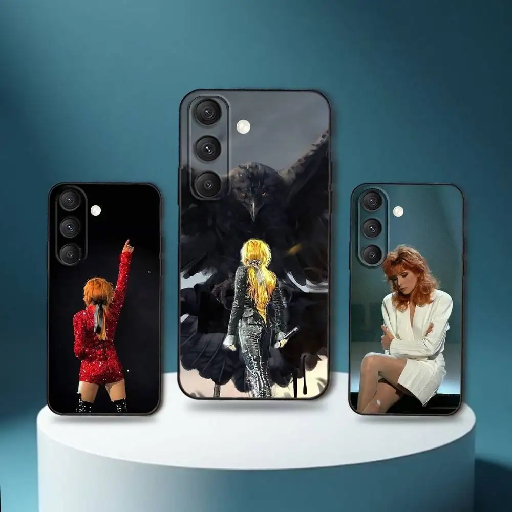 

M-Mylene Farmer Phone Case For Samsung S25,S24,S23,S22,S21,S20,S10,Ultra,Plus,Lite,FE,Soft Silicone Black Cover