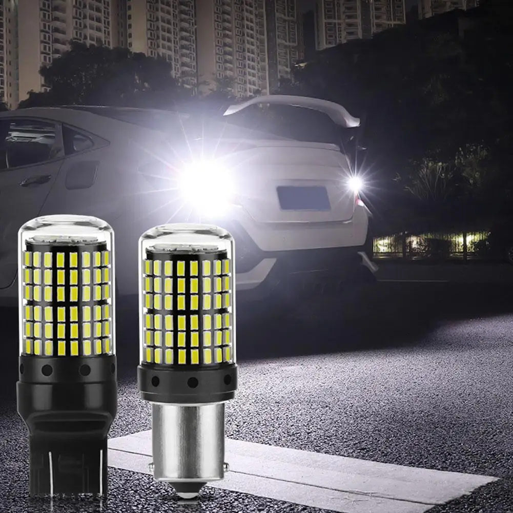 

1x P21W 1156 T20 3014 144smd 1157 Car LED Signal Bulb Brake DRL Tail Light Auto Reverse Super Parking Bright Lamp Fog 12V 3 W4R7