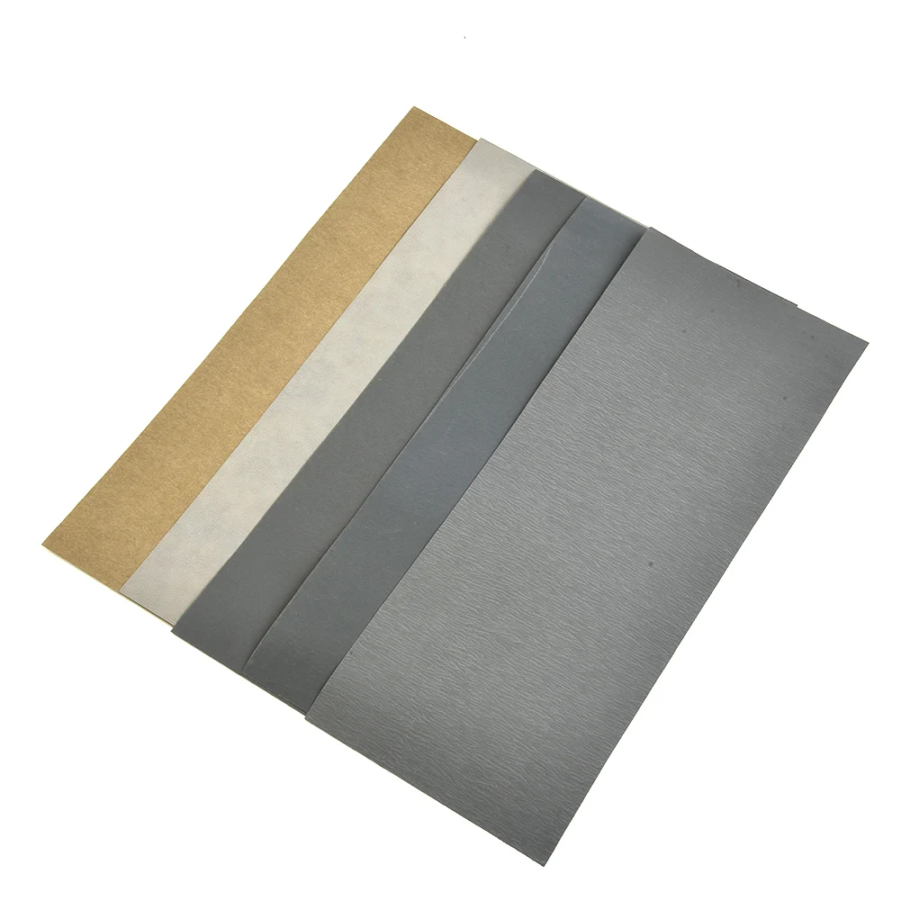 5pcs 230x93mm Wet Dry Sandpaper Silicon Carbide Abrasive for Automotive Paint Correction Clear Coat Sanding and Varnish Prep
