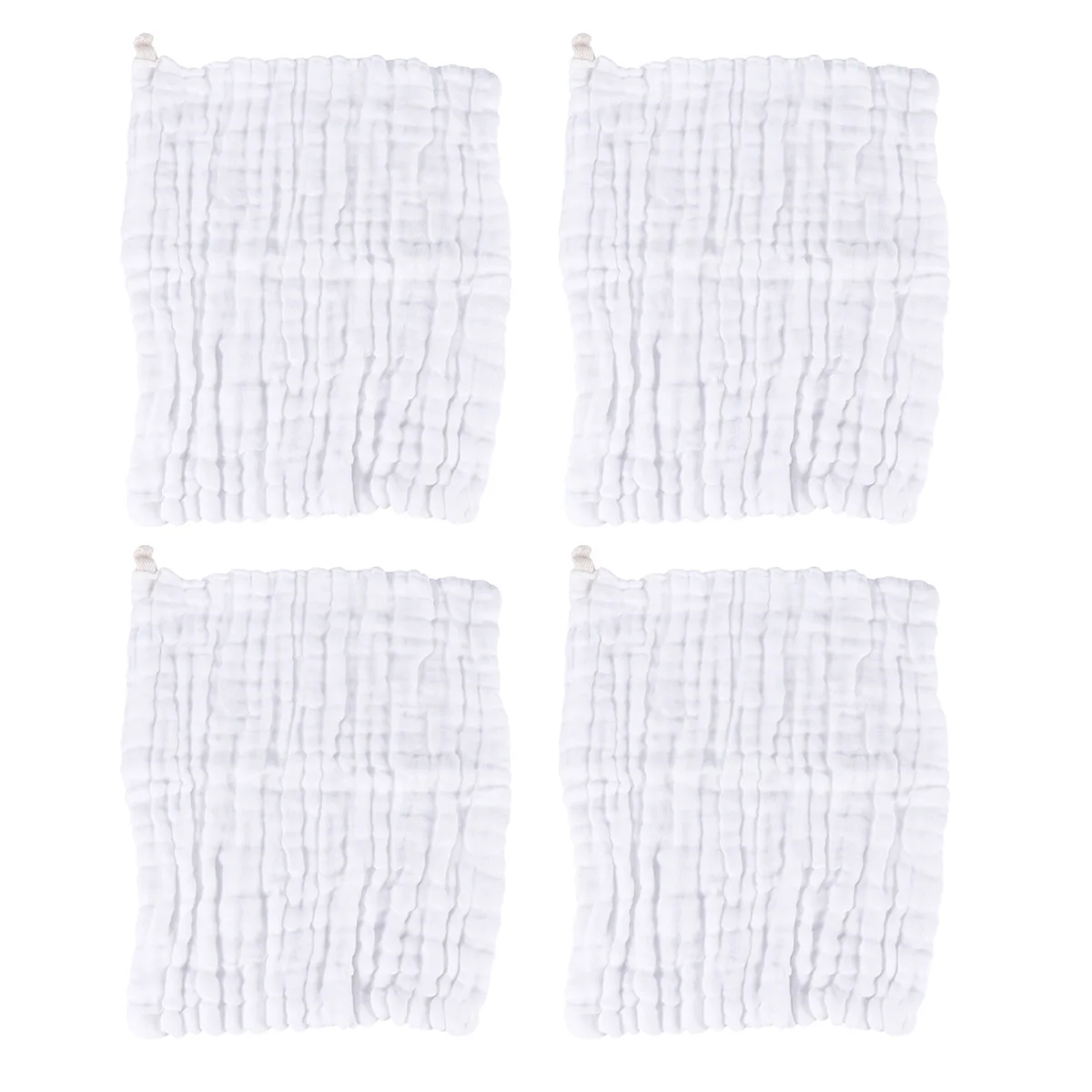 

4Pcs 6-Layer Cotton Muslin Baby Washcloth Highly Absorbent Dry Gauze Bib for Infant Drool Protection