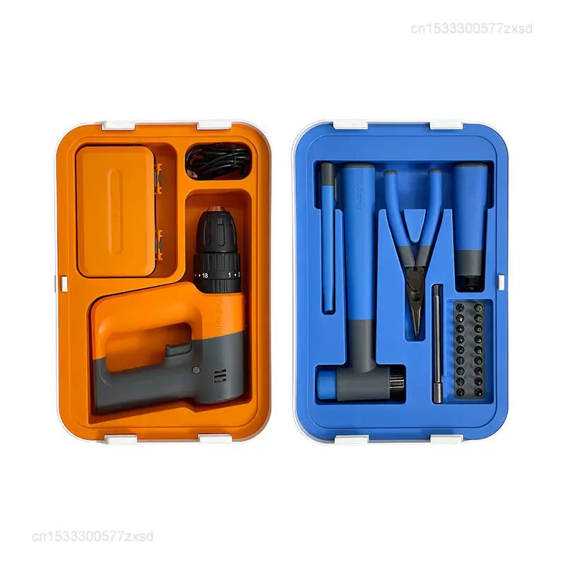 Xiaomi FINDER Box Layered Toolbox Set Household Multifunctional Maintenance Tools Combination Electric Drill Pliers Knife Hammer