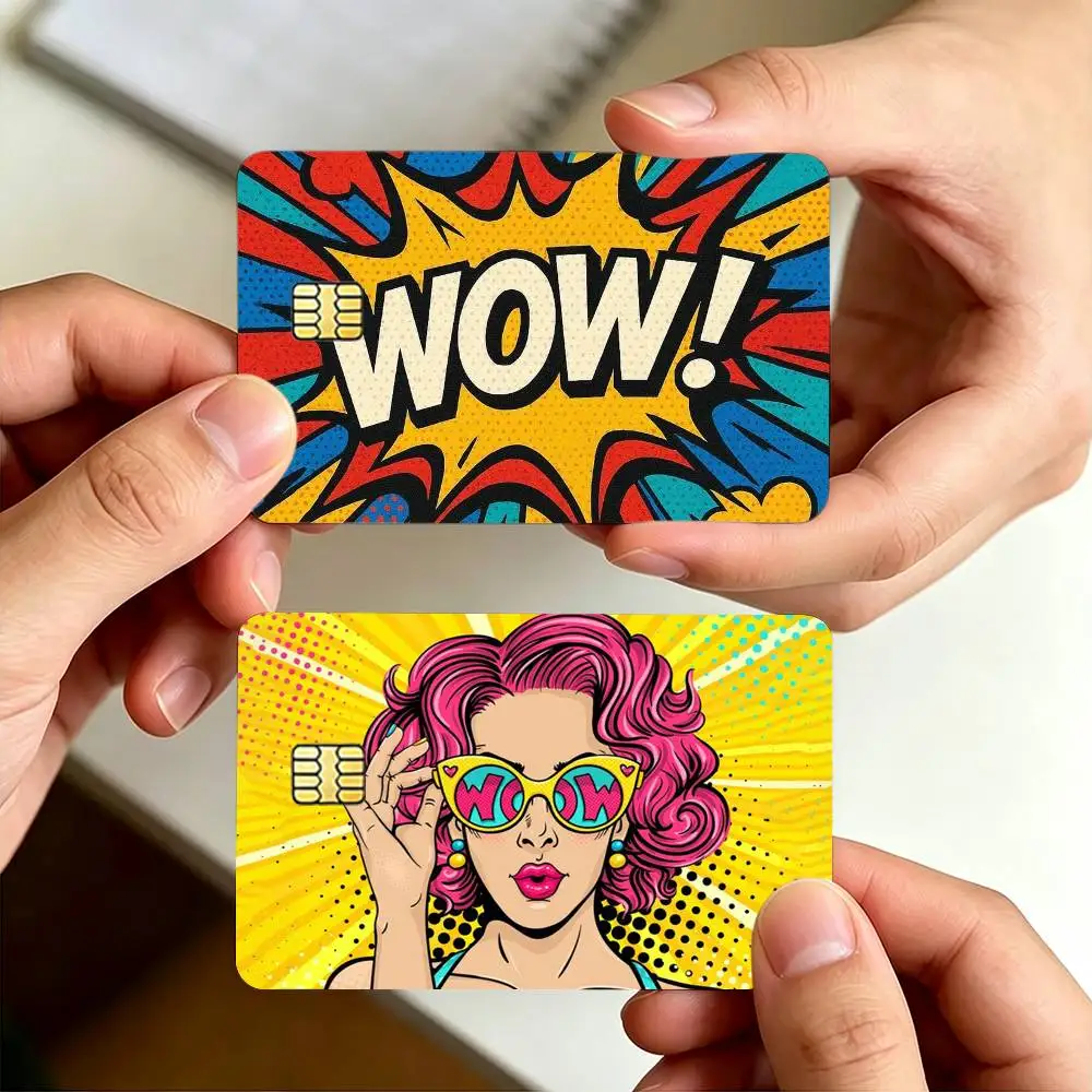 Pop Art Roy Lichtenstein Credit Card Skin Stickers For VISA Bank Bus Metro Access Card Protective Film Cover Sticker